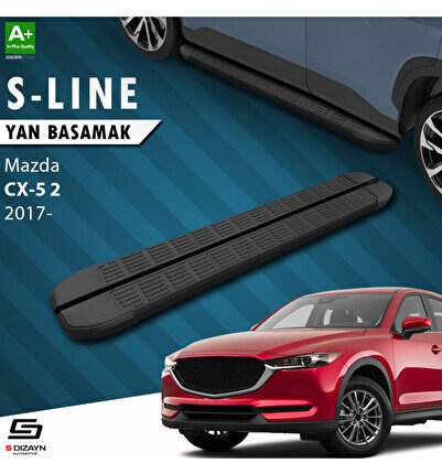 Mazda CX-5 2 S-Line Siyah Yan Basamak 183 Cm 2017 Üzeri A+ Kalite MZ-X52-YBS-SL-SA-183