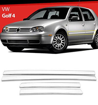 S-Dizayn VW Golf 4 Krom Yan Kapı Çıtası 4 Prç 1998-2004 7609140
