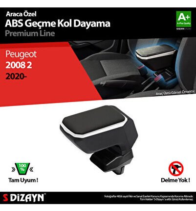 S-Dizayn Peugeot 2008 2 Kol Dayama Kolçak Geçmeli ABS Gri 2020-2023 A+Kalite KLC-GC-GR-6923