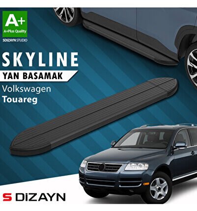VW Touareg Skyline Siyah Yan Basamak 193 Cm 2002-2010 A+ Kalite VW-TO1-YBS-SKY-SA-193