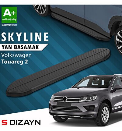 VW Touareg 2 Skyline Siyah Yan Basamak 193 Cm 2010-2018 A+ Kalite VW-TO2-YBS-SKY-SA-193