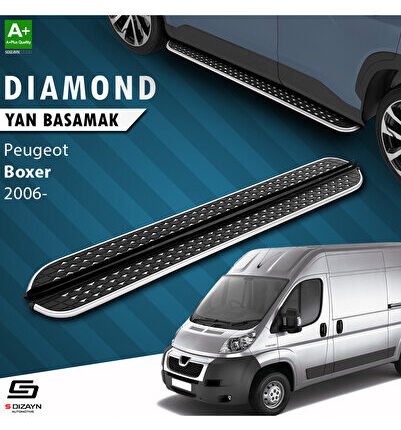S-Dizayn Peugeot Boxer 3 Kısa Şase Diamond Krom Yan Basamak 203 Cm 2006 Üzeri A+ Kalite