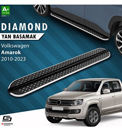 S-Dizayn VW Amarok Diamond Krom Yan Basamak 203 Cm 2010-2023 A+ Kalite