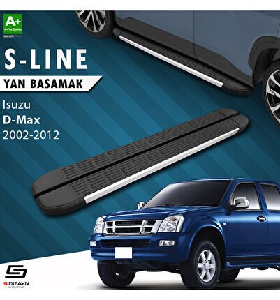 Isuzu D-Max S-Line Aluminyum Yan Basamak 203 Cm 2002-2012 A+ Kalite IS-DM1-YBS-SL-AL-203