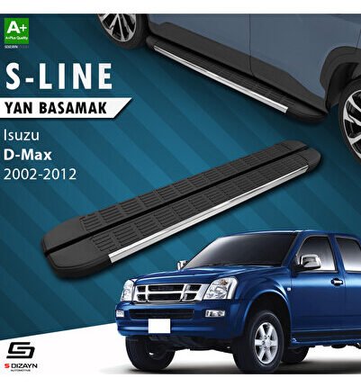 Isuzu D-Max S-Line Krom Yan Basamak 203 Cm 2002-2012 A+ Kalite IS-DM1-YBS-SL-KA-203