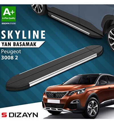Peugeot 3008 2 Skyline Krom Yan Basamak 183 Cm 2016-2023 A+ Kalite PE-382-YBS-SKY-KA-183
