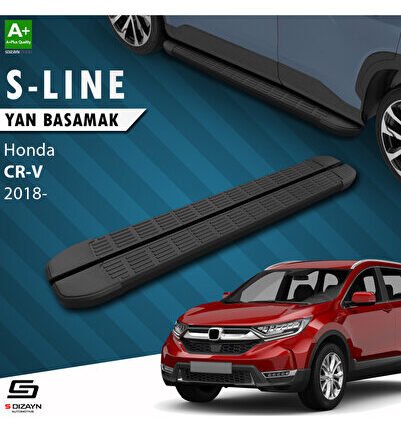 Honda CR-V 5 S-Line Siyah Yan Basamak 173 Cm 2018-2022 A+ Kalite HO-CR5-YBS-SL-SA-173-E
