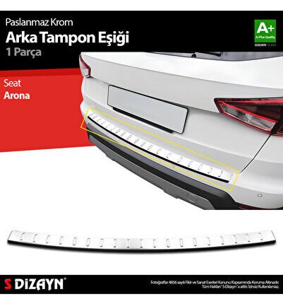 S-Dizayn Seat Arona Krom Arka Tampon Eşiği 2017 Üzeri 7122020