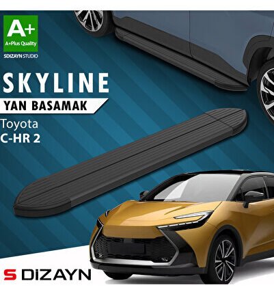 Toyota C-HR 2 Skyline Siyah Yan Basamak 173 Cm 2023 Üzeri A+ Kalite TO-CH2-YBS-SKY-SA-173-E