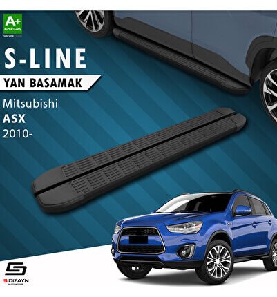 Mitsubishi ASX S-Line Siyah Yan Basamak 183 Cm 2010 Üzeri A+ Kalite MT-AX1-YBS-SL-SA-183