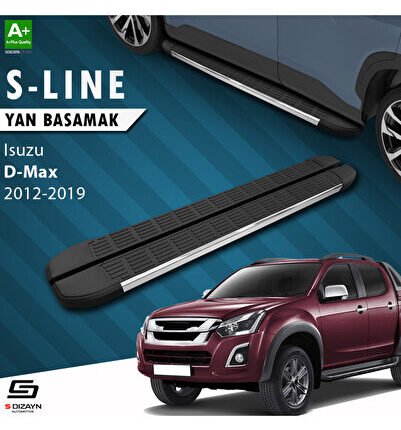 Isuzu D-Max 2 S-Line Krom Yan Basamak 203 Cm 2012-2019 A+ Kalite IS-DM2-YBS-SL-KA-203