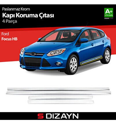 S-Dizayn Ford Focus 3 HB Kapı Koruma Çıtası Krom 2011-2018 5911400