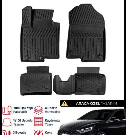 S-Dizayn Hyundai i20 3D Pro Havuzlu Paspas 2020 Üzeri A+ Kalite 3DS-SDZ092