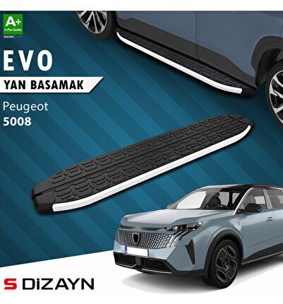 S-Dizayn Peugeot 5008 3 Elektrikli Evo Aluminyum Yan Basamak 203 Cm 2024 Üzeri A+ Kalite PE-583-ELK-