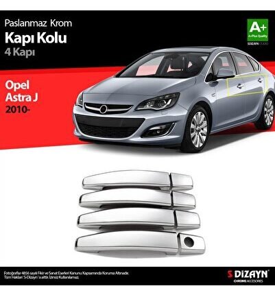 S-Dizayn Opel Astra J Krom Kapı Kolu 4 Kapı 2012-2022 A+Kalite