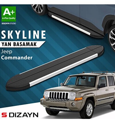 Jeep Commander Skyline Aluminyum Yan Basamak 173 Cm 2006-2010 A+ Kalite JE-CO1-YBS-SKY-AL-173