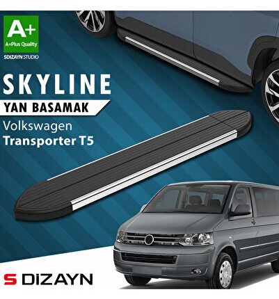 VW Transporter T5 Kısa Şase Skyline Krom Yan Basamak 213 Cm 2003-2015 A+ Kalite VW-TT5-KS-YBS-SKY-KA