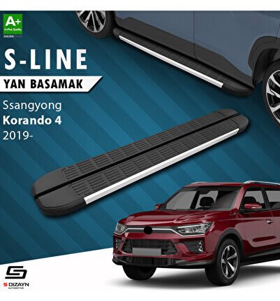 Ssangyong Korando S-Line Aluminyum Yan Basamak 183 Cm 2019 Üzeri A+ Kalite SS-KO1-YBS-SL-AL-183