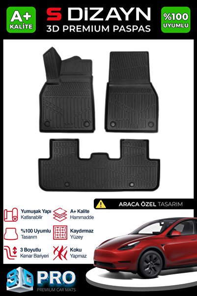 1_org_zoom-9311.jpg S-Dizayn Tesla Model Y Juniper 3D Pro Havuzlu Paspas 2025 Üzeri A+ Kalite 3DS-SDZ340 - Görsel 1