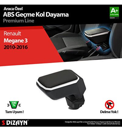 S-Dizayn Renault Megane 3 Kol Dayama Kolçak Geçmeli ABS Gri 2010-2016 A+Kalite KLC-GC-GR-7013