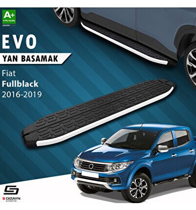 S-Dizayn Fiat Fullback Evo Aluminyum Yan Basamak 193 Cm 2016-2019 A+ Kalite