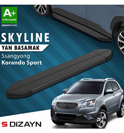 Ssangyong Korando Sport Skyline Siyah Yan Basamak 183 Cm 2019 Üzeri A+ Kalite SS-KO1S-YBS-SKY-SA-183