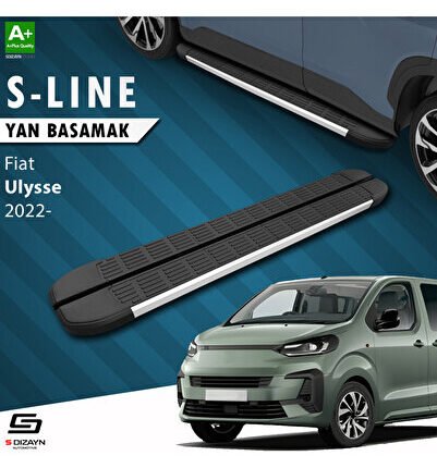 Fiat Ulysse Uzun Şase S-Line Aluminyum Yan Basamak 243 Cm 2022 Üzeri A+ Kalite FI-UL1-US-YBS-SL-AL-2