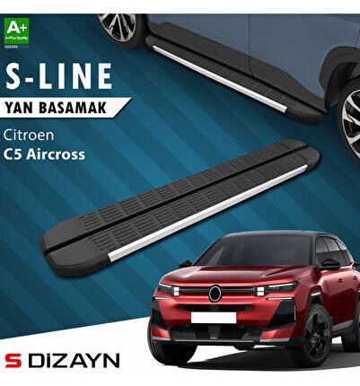 S-Dizayn Citroen E-C5 Aircross Elektrikli S-Line Aluminyum Yan Basamak 193 Cm 2024 Üzeri A+ Kalite C