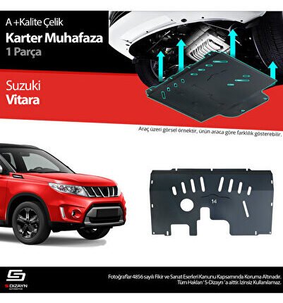 S-Dizayn Suzuki Vitara Çelik Karter Muhafaza Koruma 2019 Üzeri A+ Kalite SZ-VT4-CKM