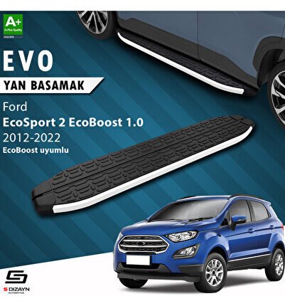 S-Dizayn Ford EcoSport 2 EcoBoost 1.0 Evo Aluminyum Yan Basamak 173 Cm 2012-2022 A+ Kalite