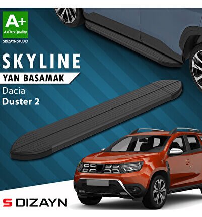Dacia Duster 2 Skyline Siyah Yan Basamak 183 Cm 2018-2023 A+ Kalite DC-DU2-YBS-SKY-SA-183