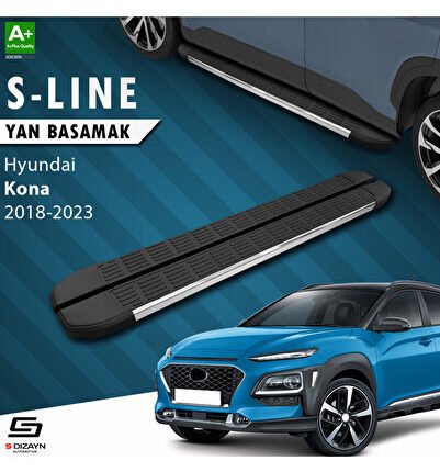 Hyundai Kona S-Line Krom Yan Basamak 173 Cm 2018-2023 A+ Kalite HY-KN1-YBS-SL-KA-173