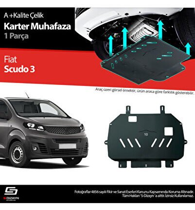S-Dizayn Fiat Scudo 2.0 Çelik Karter Muhafaza Koruma 2020 Üzeri A+ Kalite FI-SCD-CKM