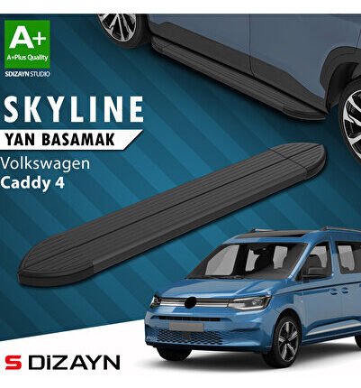VW Caddy 4 Skyline Siyah Yan Basamak 193 Cm 2020 Üzeri A+ Kalite VW-CD4-YBS-SKY-SA-193