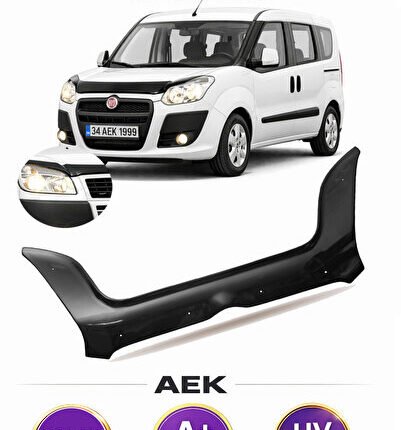 FİAT DOBLO 2011-2015 ARACA ÖZEL ÜRETİM "4MM" KAPUT RÜZGARLIĞI A+ (PİANOBLACK)