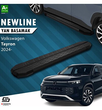 VW Tayron 2 NewLine Siyah Yan Basamak 193 Cm 2024 Üzeri A+ Kalite VW-TY2-YBS-NW-SA-193