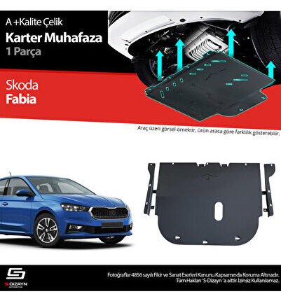 S-Dizayn Skoda Fabia Çelik Karter Muhafaza Koruma 2021 Üzeri A+ Kalite SK-FB4-CKM