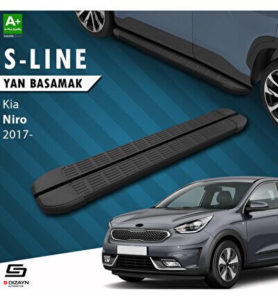 Kia Niro S-Line Siyah Yan Basamak 183 Cm 2017 Üzeri A+ Kalite KI-NR1-YBS-SL-SA-183