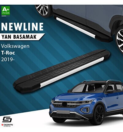 S-dizayn Vw T-roc Newline Aluminyum Yan Basamak 179 Cm 2019 Üzeri
