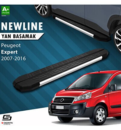 S-dizayn Peugeot Expert 2 Kısa Şase Newline Krom Yan Basamak 219 Cm 2007-2016