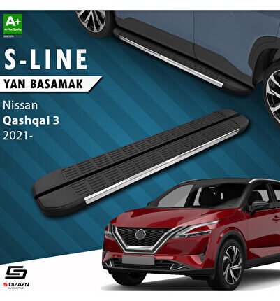 Nissan Qashqai 3 S-Line Krom Yan Basamak 173 Cm 2021 Üzeri A+ Kalite NI-QS3-YBS-SL-KA-173-E