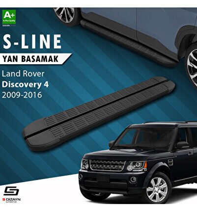Land Rover Discovery 4 S-Line Siyah Yan Basamak 193 Cm 2009-2016 A+ Kalite LA-DC4-YBS-SL-SA-193