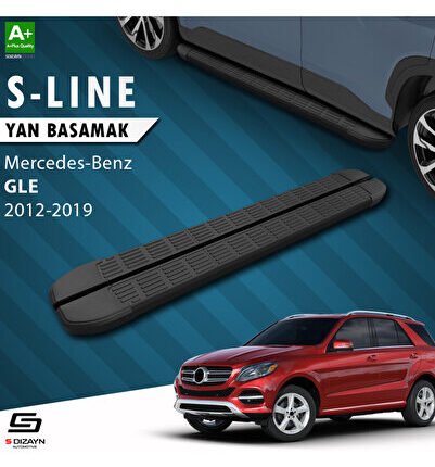 Mercedes GLE W166 S-Line Siyah Yan Basamak 193 Cm 2012-2019 A+ Kalite MR-GE3-YBS-SL-SA-193