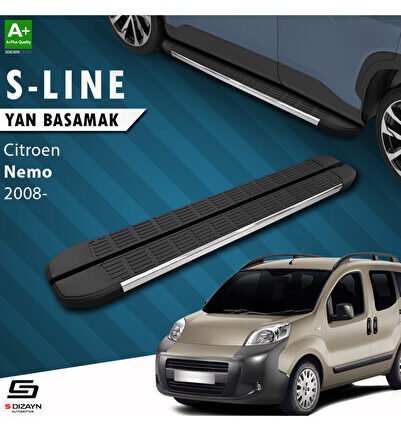 Citroen Nemo S-Line Krom Yan Basamak 173 Cm 2008-2017 A+ Kalite CI-NM1-YBS-SL-KA-173
