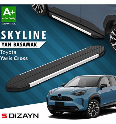 Toyota Yaris Cross Skyline Aluminyum Yan Basamak 183 Cm 2020 Üzeri A+ Kalite TO-YC1-YBS-SKY-AL-183