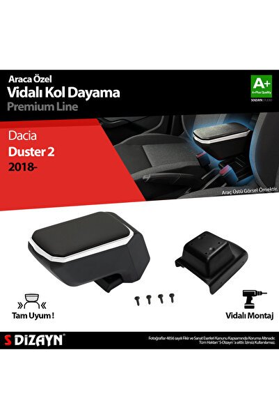 1_org_zoom-9648.jpg S-Dizayn Dacia Duster 2 Kol Dayama Kolçak ABS Vidalı Gri 2018-2023 A+Kalite KLC-VD-GR-5630 - Görsel 1