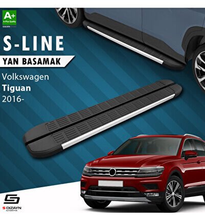 VW Tiguan 2 S-Line Aluminyum Yan Basamak 173 Cm 2016-2024 A+ Kalite VW-TG2-YBS-SL-AL-173-E