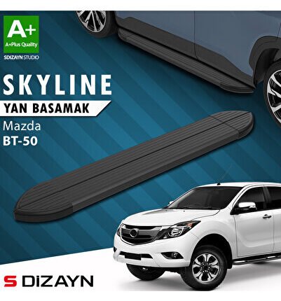 Mazda BT-50 Pick-Up Skyline Siyah Yan Basamak 193 Cm 2006-2012 A+ Kalite MZ-BT1-YBS-SKY-SA-193