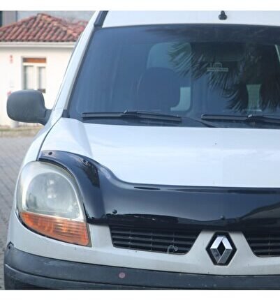 Renault Kangoo Ön Kaput Koruyucu Rüzgarlığı 4mm Akrilik (abs) Piano Black 2003-2007