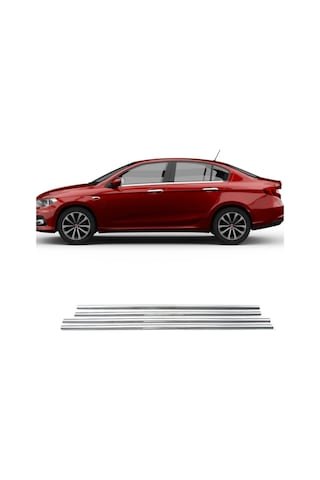 IMG-1032059582085320176.jpg Fiat Egea Sedan Krom Cam Çıtası Takımı Paslanmaz Çelik N11.37 - Görsel 1
